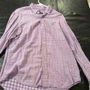 Ralph Lauren long sleeve dress shirt purple check